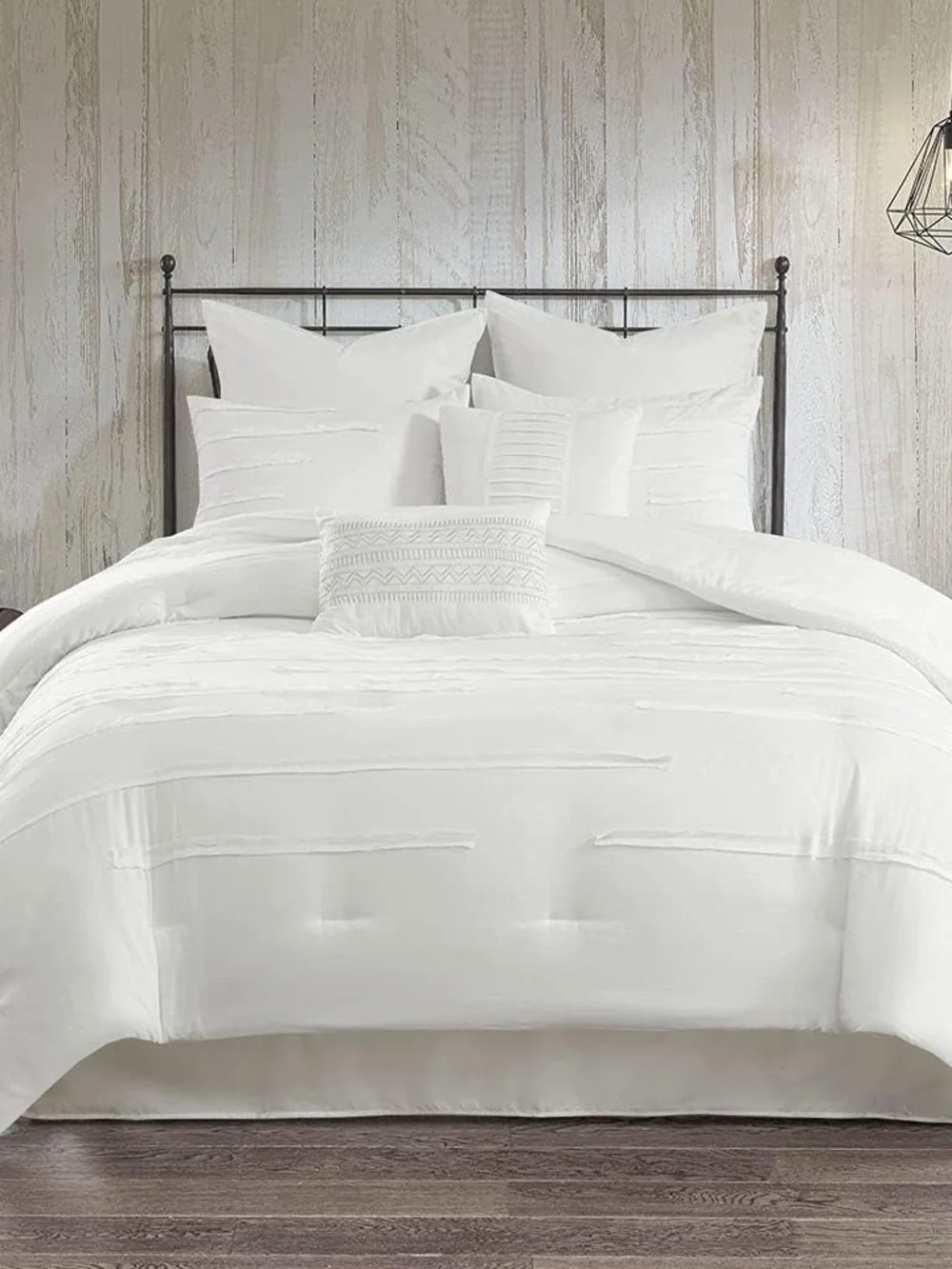 510 Design Jenda 100% Polyester Microfiber Comforter Set White King